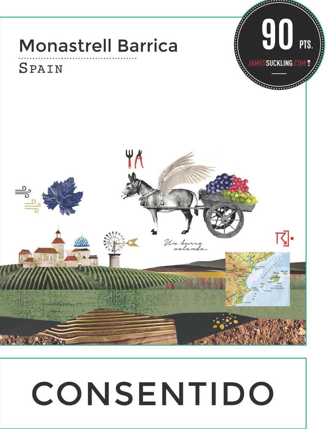 Consentido - Monastrell Barrica label