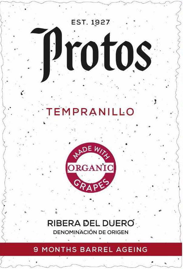 Protos - Tempranillo Organic label