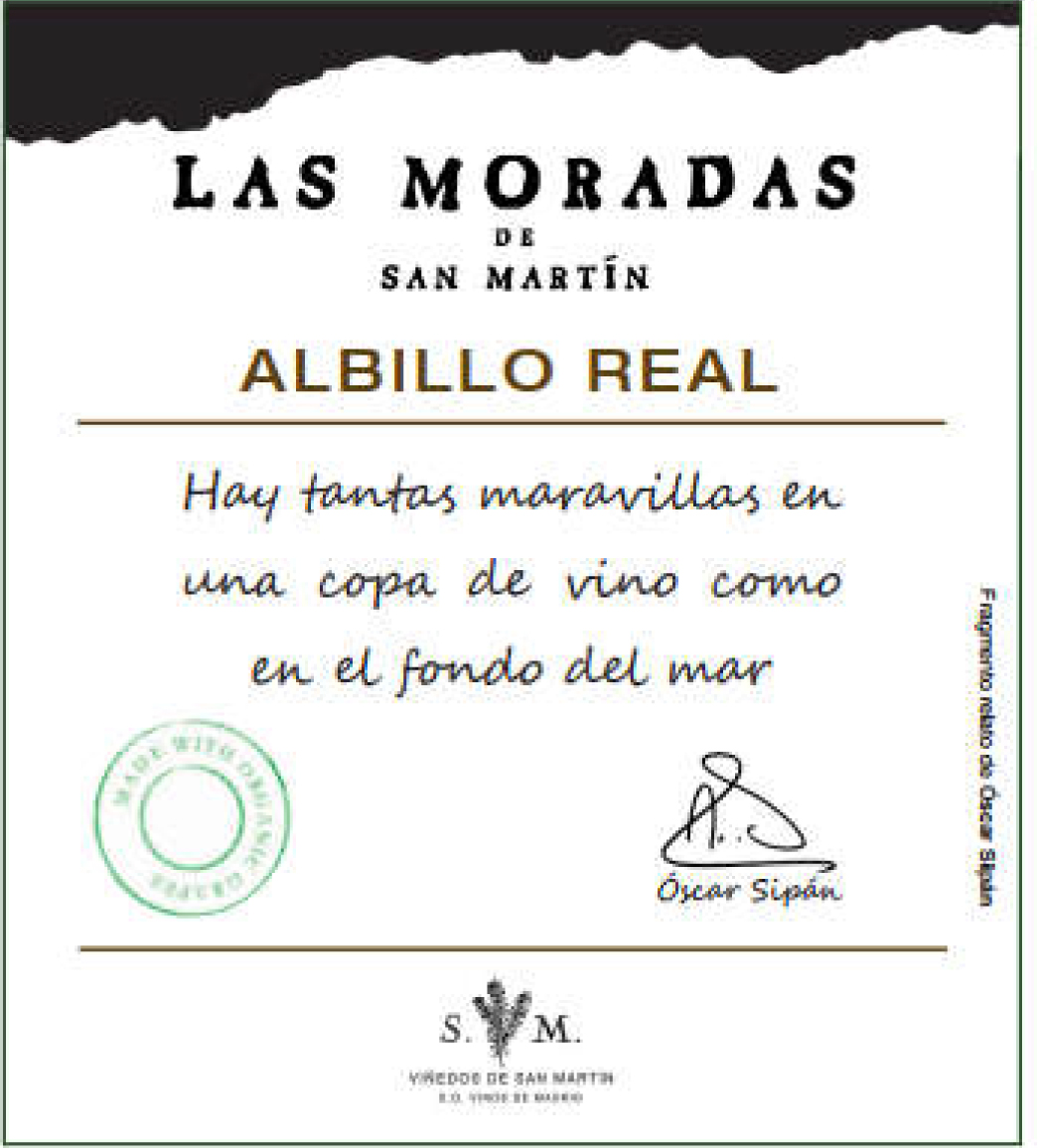 Las Moradas de San Martin - Albillo Real label