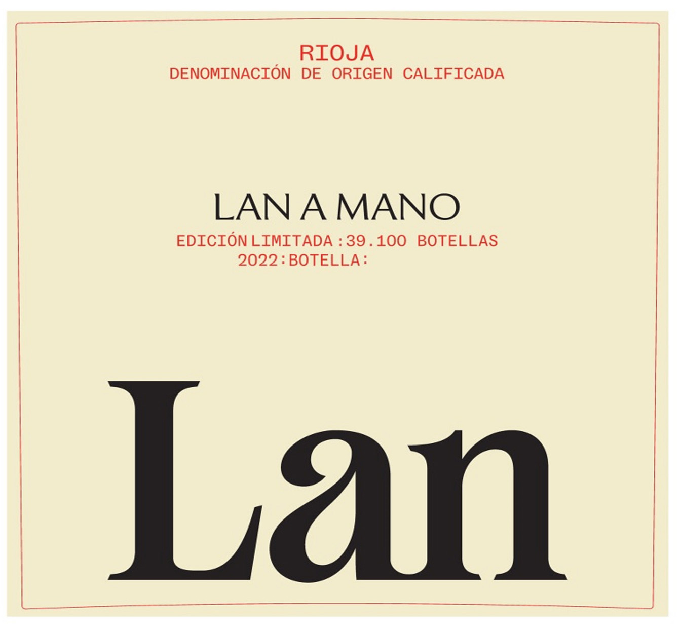 Bodegas LAN - Lan A Mano label