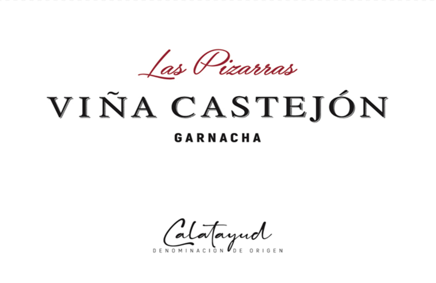Las Pizarras - Vina Castejon label