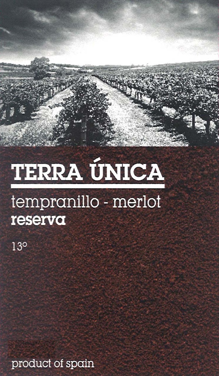 Terra Unica - Tempranillo - Merlot Reserva label