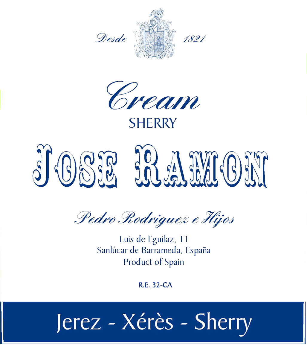 Pedro Rodriguez E Hijos - Jose Ramon - Cream Sherry label