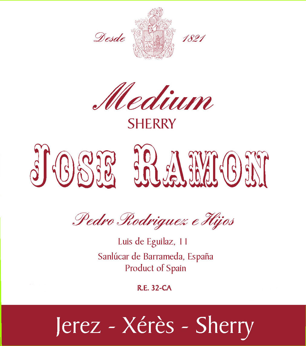 Pedro Rodriguez E Hijos - Jose Ramon - Medium Sherry label