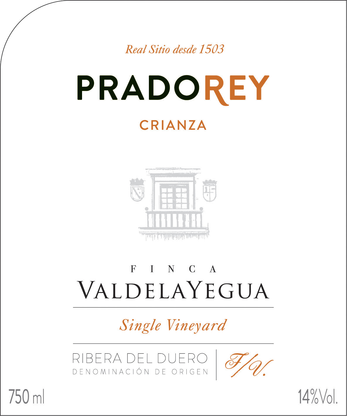Prado Rey - Crianza - Finca Valdelayegua label