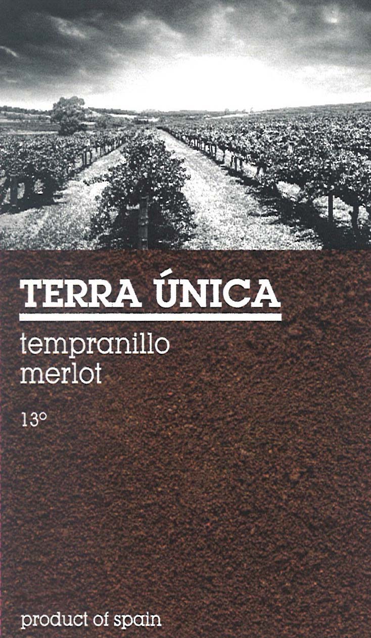 Terra Unica - Tempranillo Merlot label