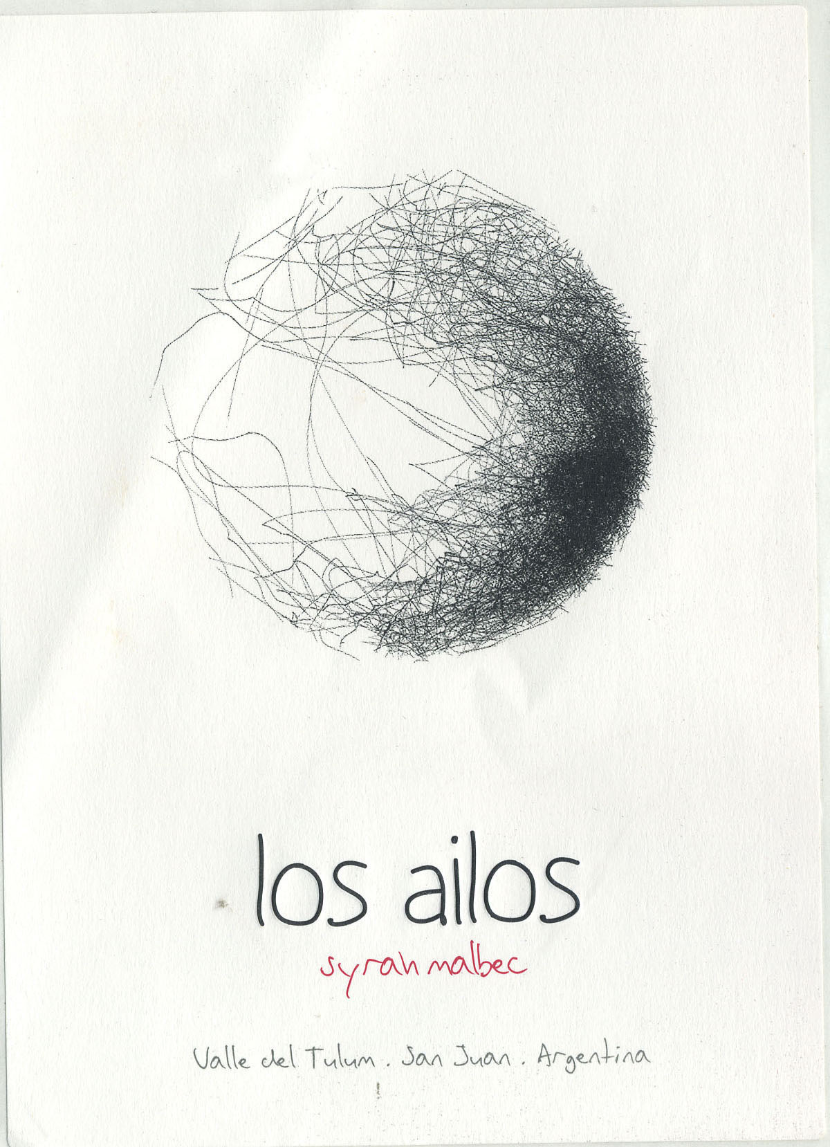 Los Ailos - Syrah Malbec label