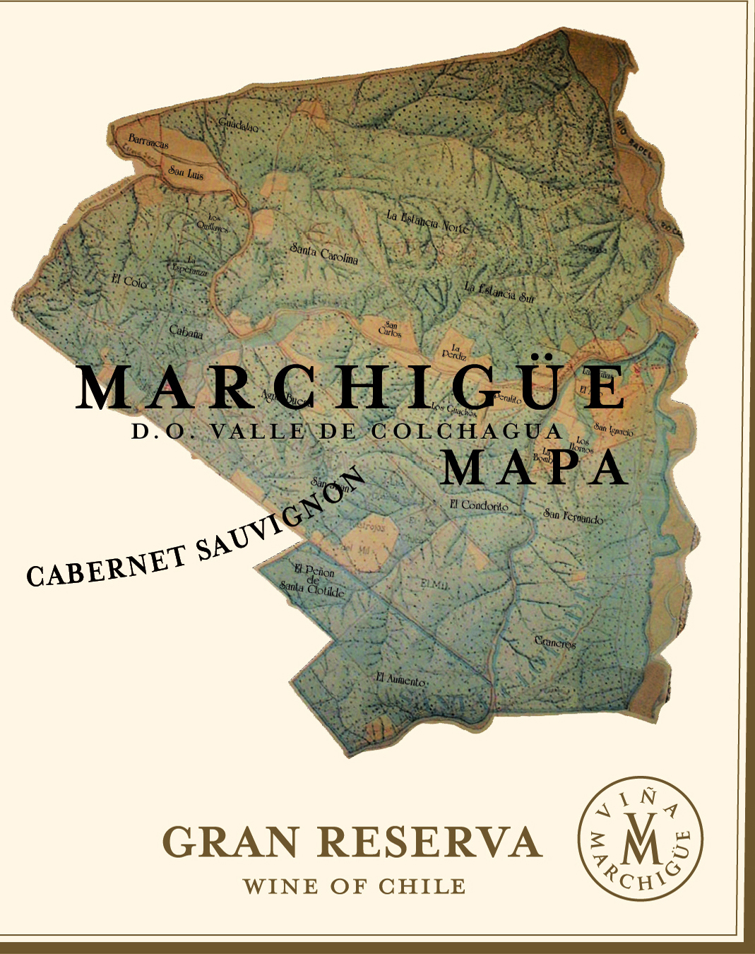 Marchigue Mapa - Cabernet Sauvignon - Gran Reserva label