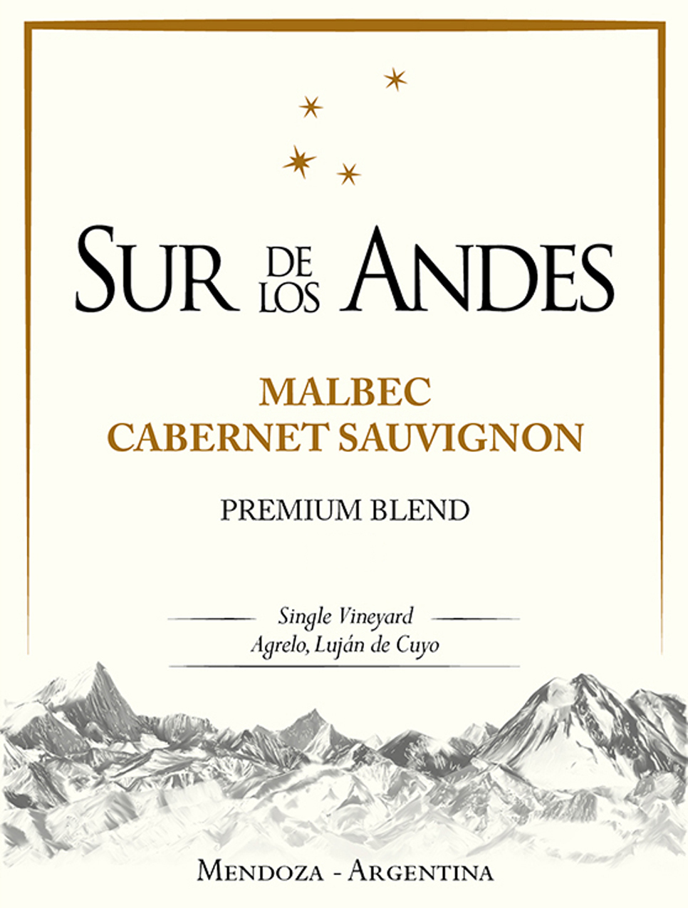 Sur de Los Andes - Malbec-Cabernet Sauvignon - Reserva label