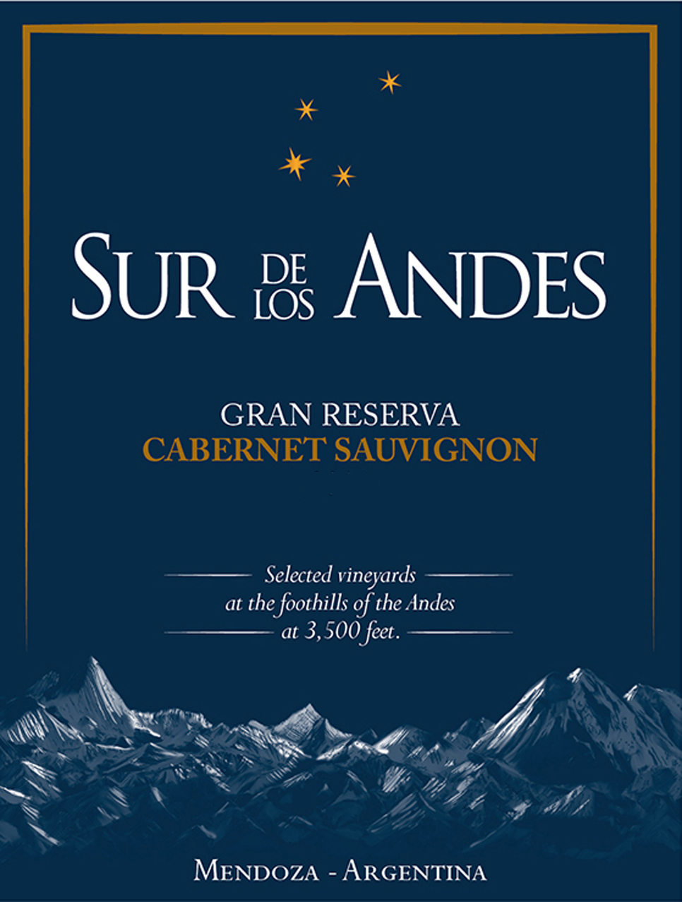 Sur de Los Andes - Cabernet Sauvignon - Reserva label