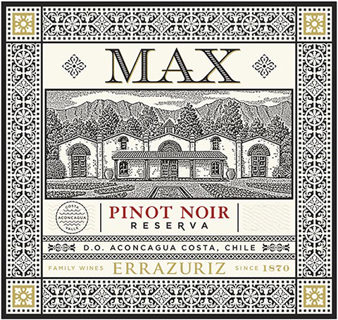 Errazuriz - MAX Pinot Noir - Reserva label