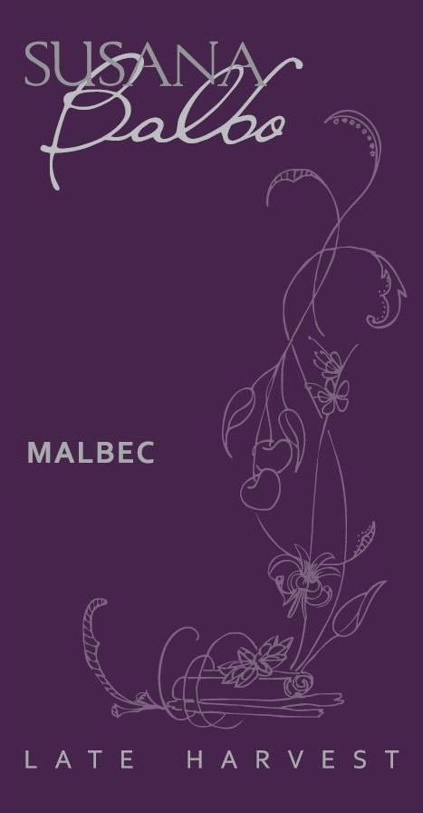 Susana Balbo - Late Harvest Malbec label