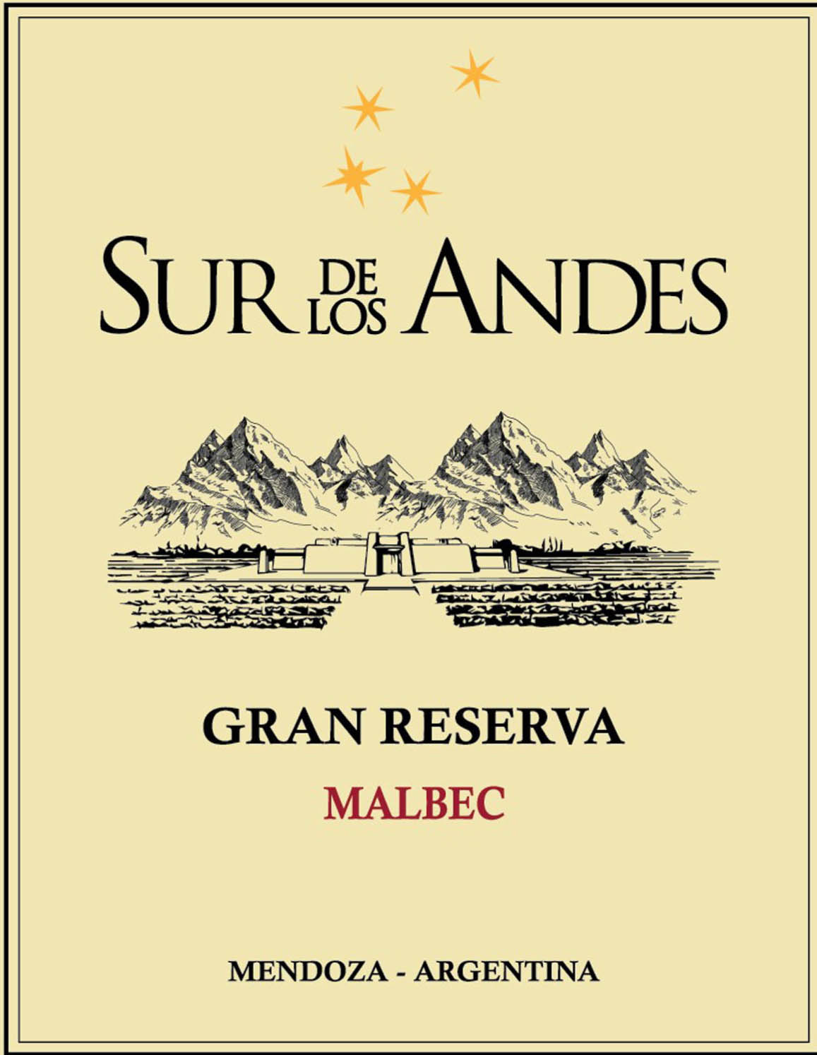 Sur de Los Andes - Malbec Gran Reserva label