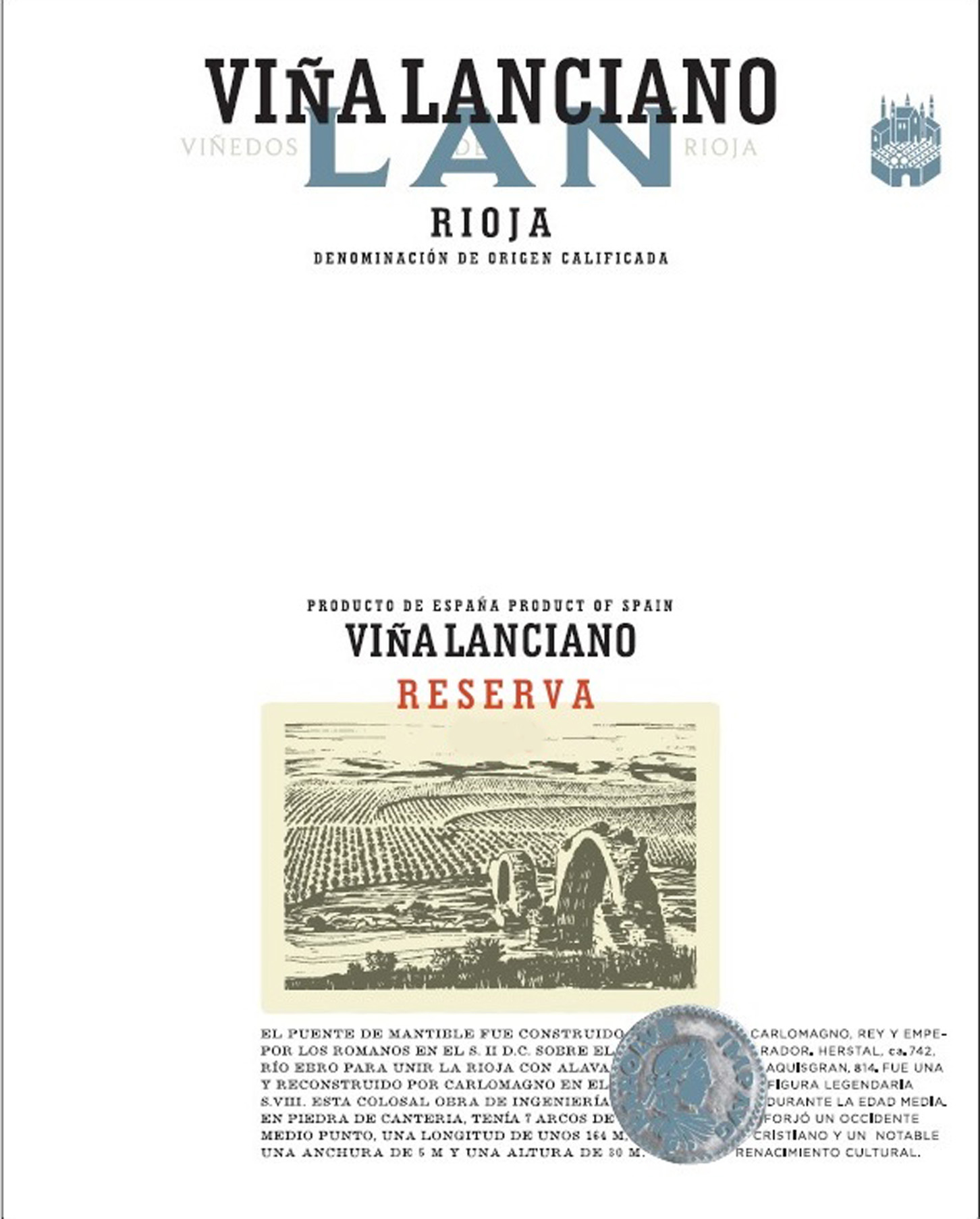 Bodegas LAN - Vina Lanciano - Reserva label