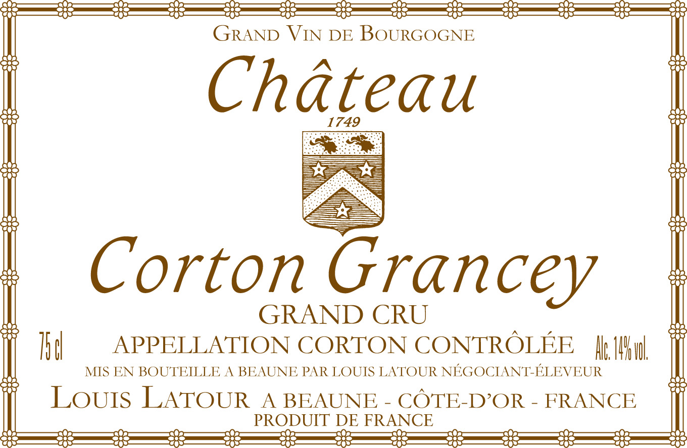 Louis Latour - Chateau Corton Grancey label