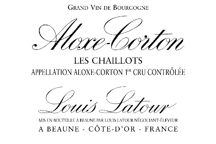 Louis Latour - Aloxe-Corton - Les Chaillots label