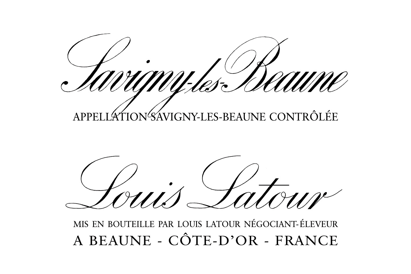 Louis Latour - Savigny Les Beaune label
