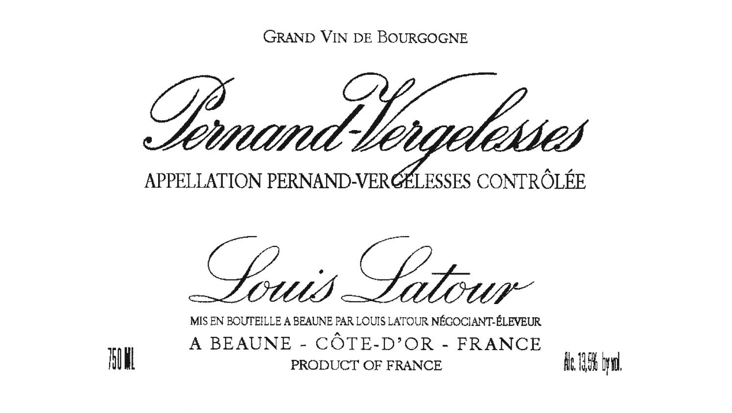 Louis Latour - Pernand-Vergelesses Blanc label