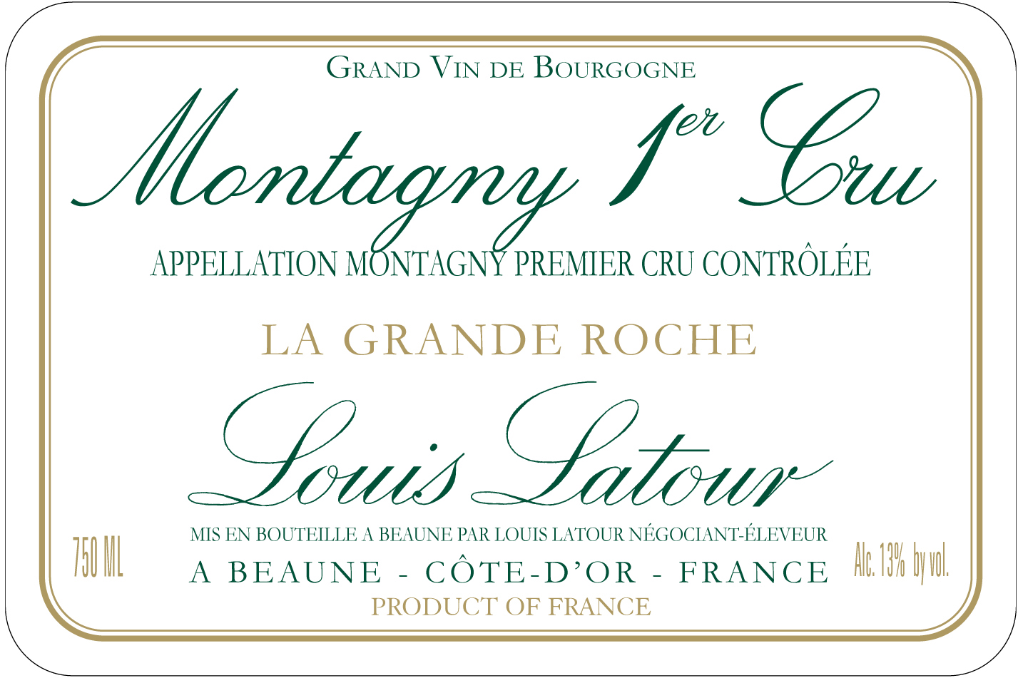 Louis Latour - Montagny La Grande Roche label