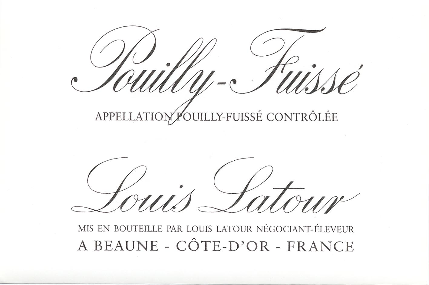 Louis Latour - Pouilly-Fuisse label