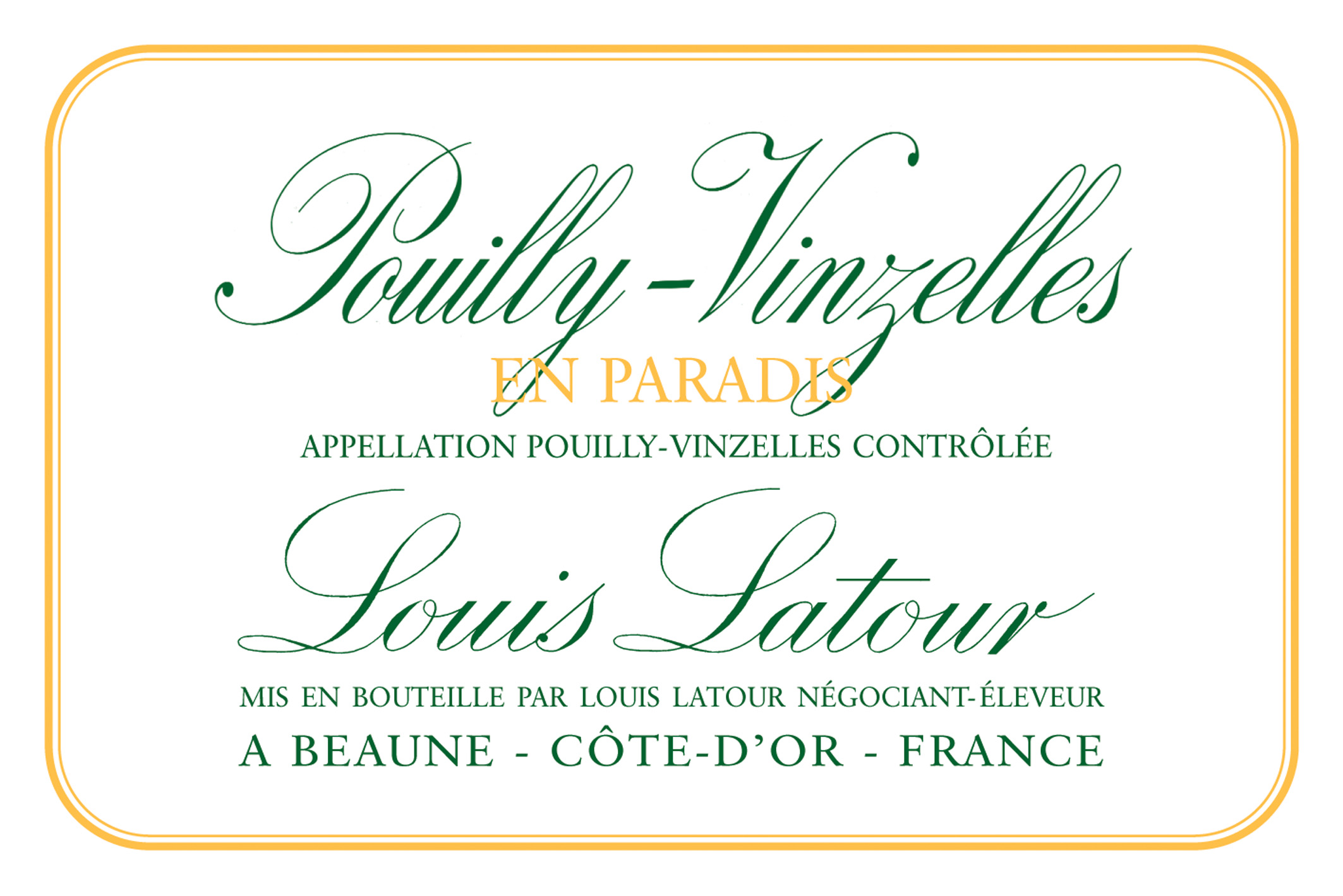 Louis Latour - Pouilly-Vinzelles - En Paradis label