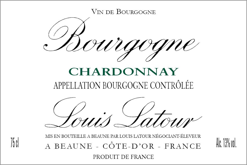 Louis Latour - Chardonnay label