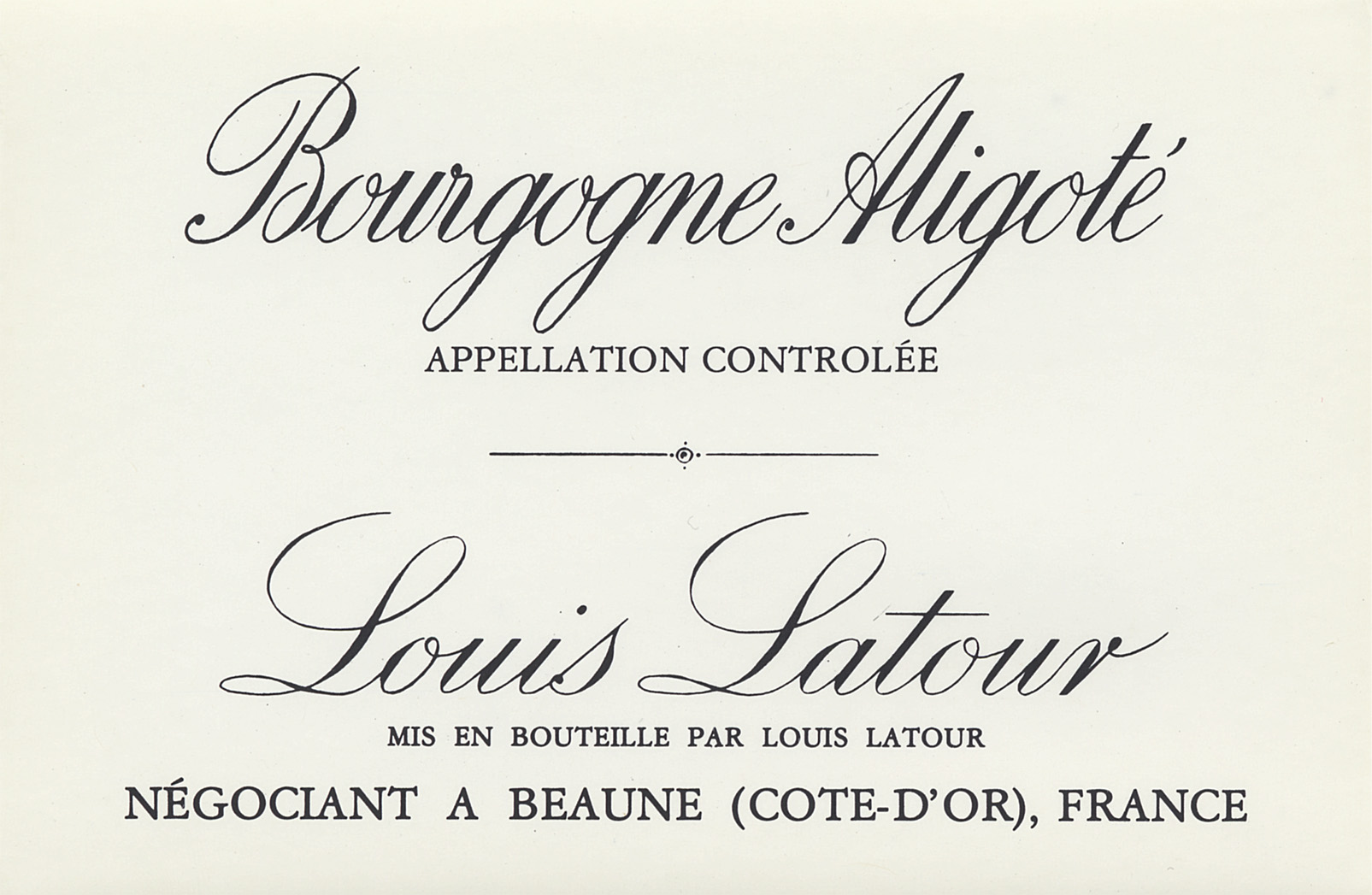 Louis Latour - Bourgogne Aligote label