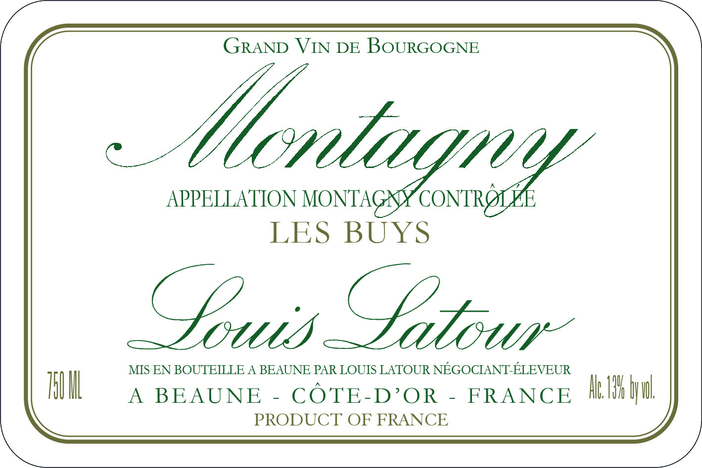 Louis Latour - Montagny - Les Buys label