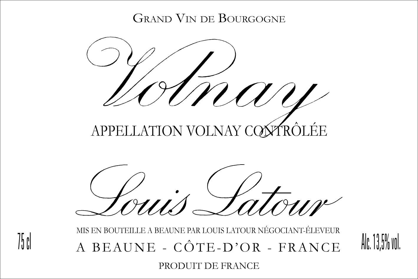 Louis Latour - Volnay label