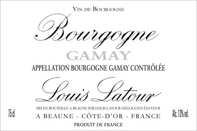 Louis Latour - Bourgogne Gamay label