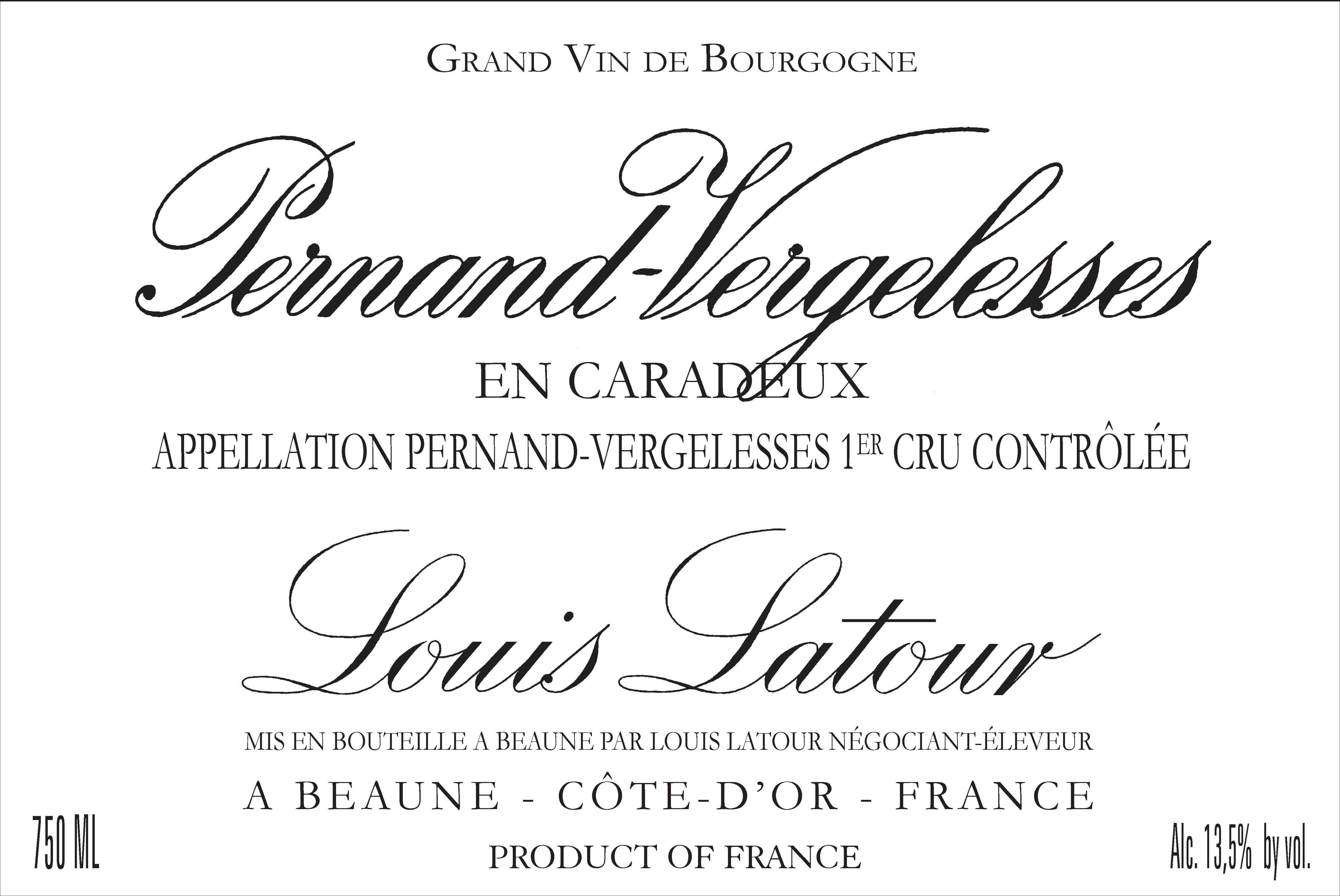 Louis Latour - Pernand-Vergelesses - 1er cru Caradeux label
