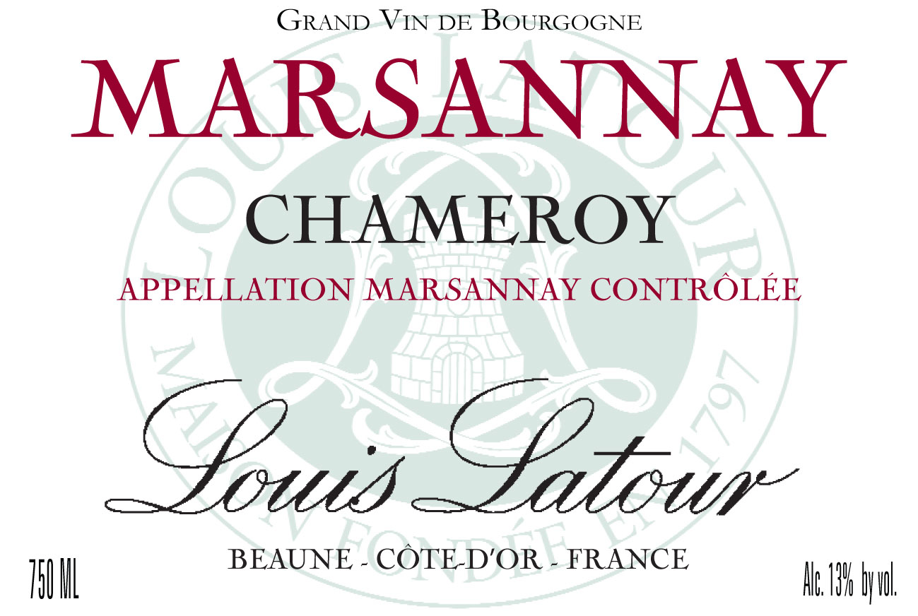 Louis Latour - Marsannay Chameroy label