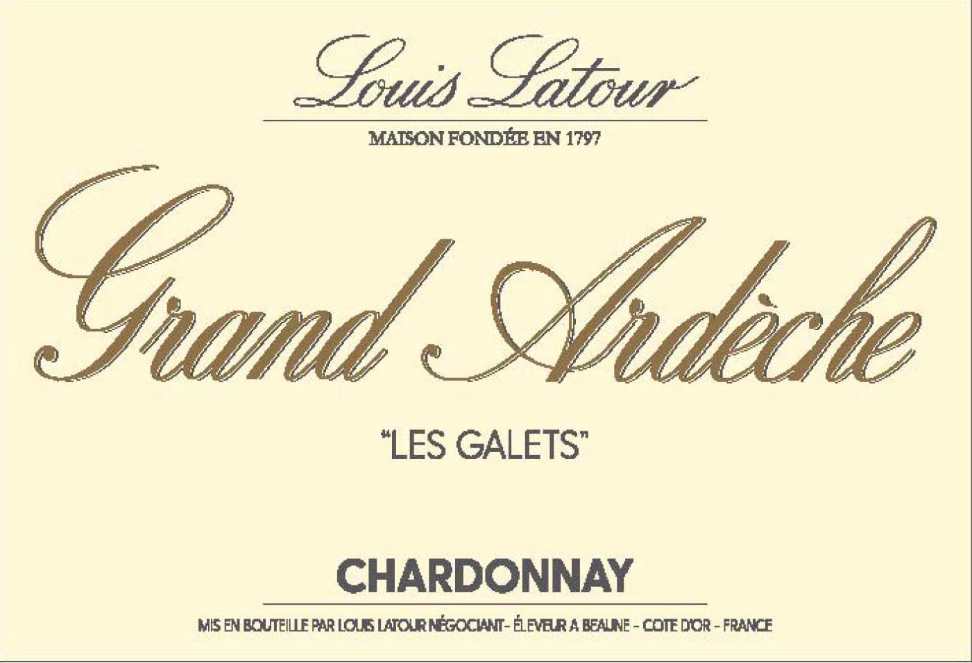 Louis Latour - Grand Ardeche Les Galets label