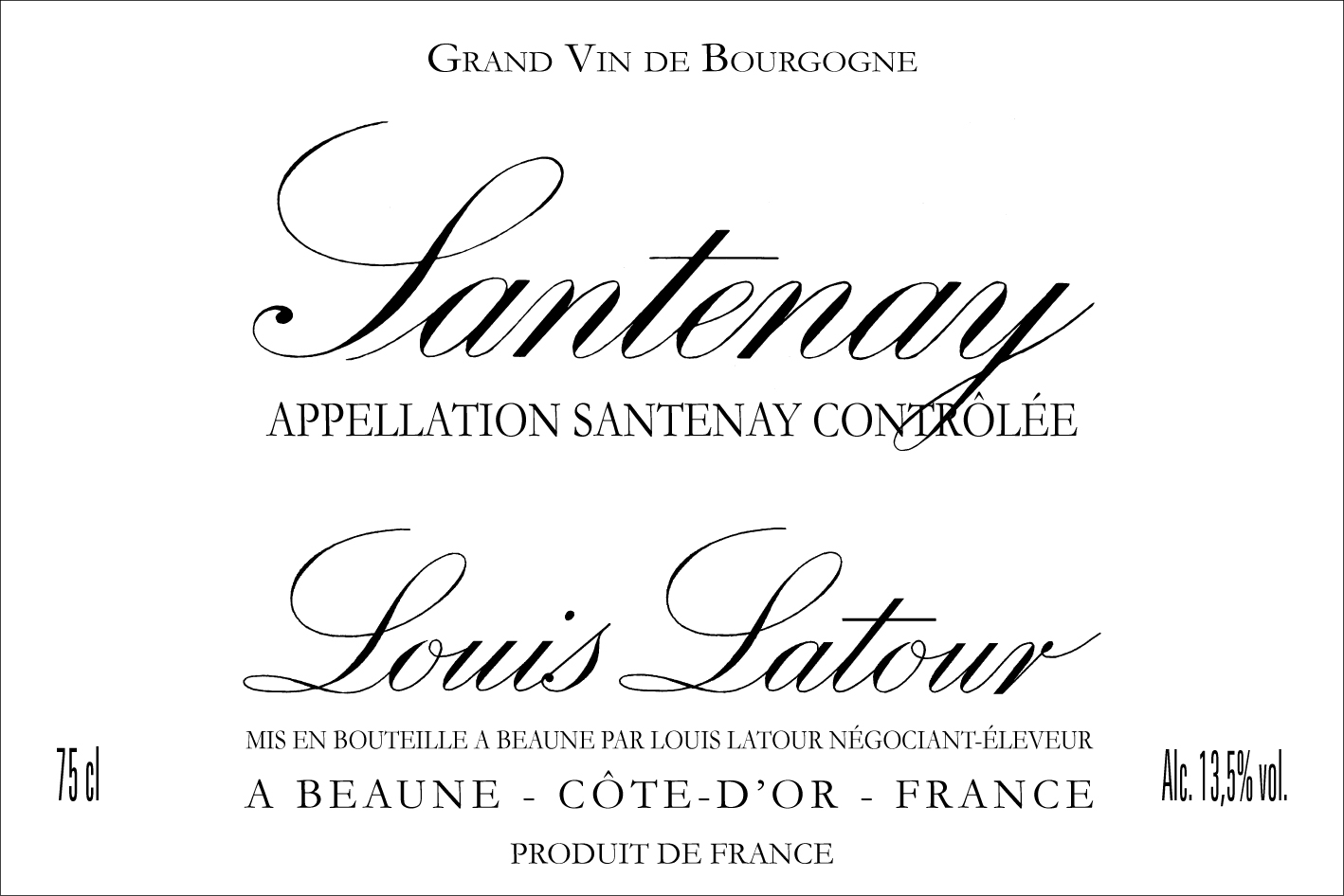 Louis Latour - Santenay label