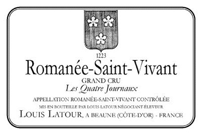 Louis Latour - Romanee St Vivant - Les Quatre Journaux label