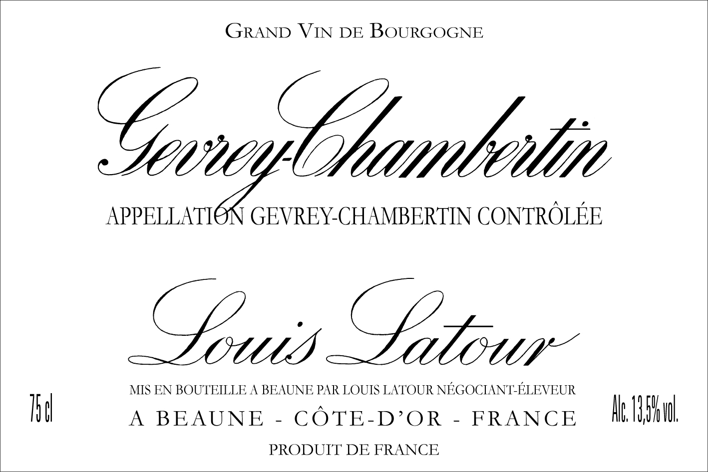 Louis Latour - Gevrey-Chambertin label