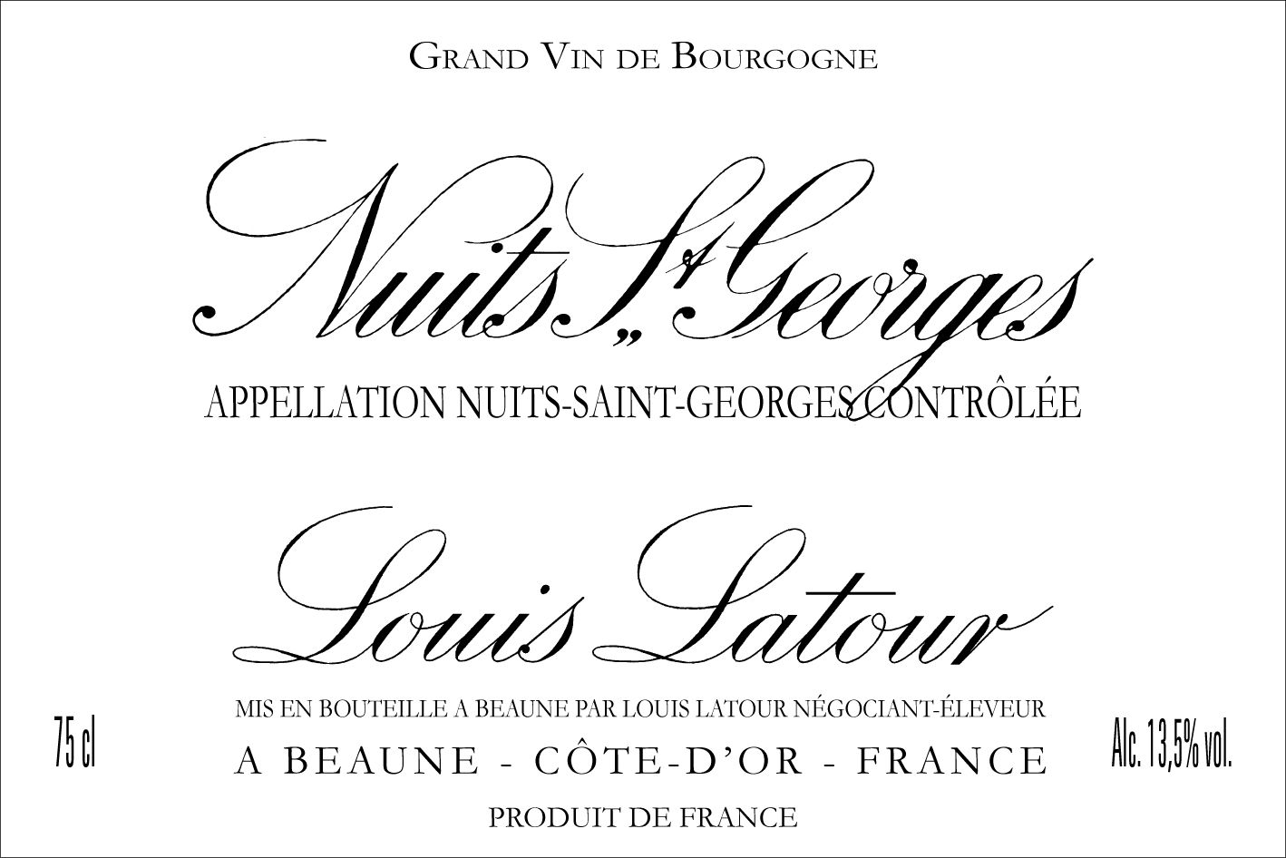 Louis Latour - Nuits St Georges label