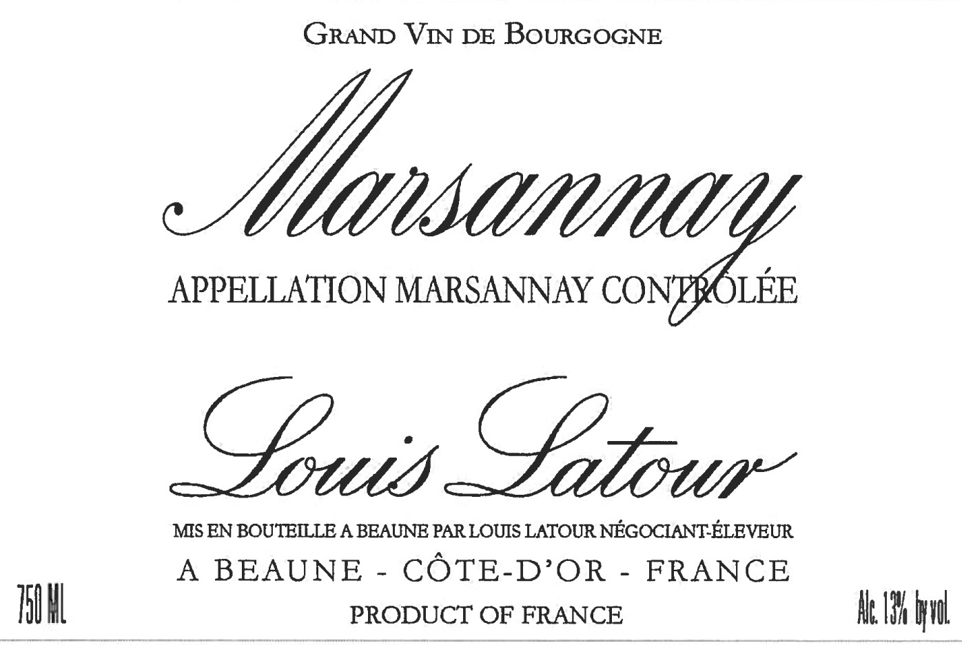 Louis Latour - Marsannay label