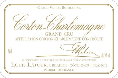 Louis Latour - Corton Charlemagne Grand Cru label