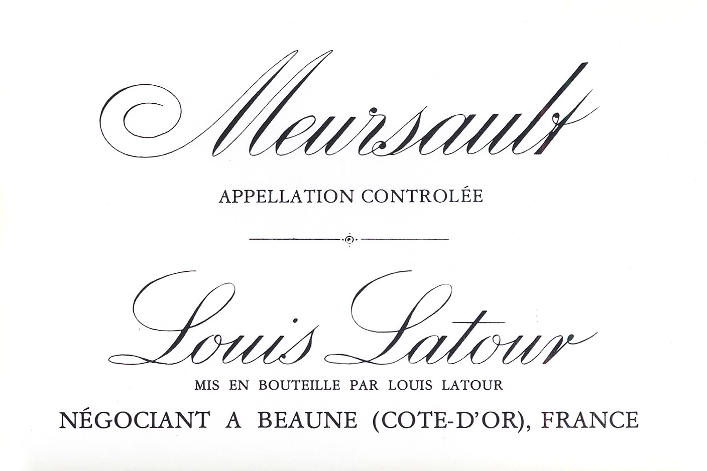 Louis Latour - Meursault label