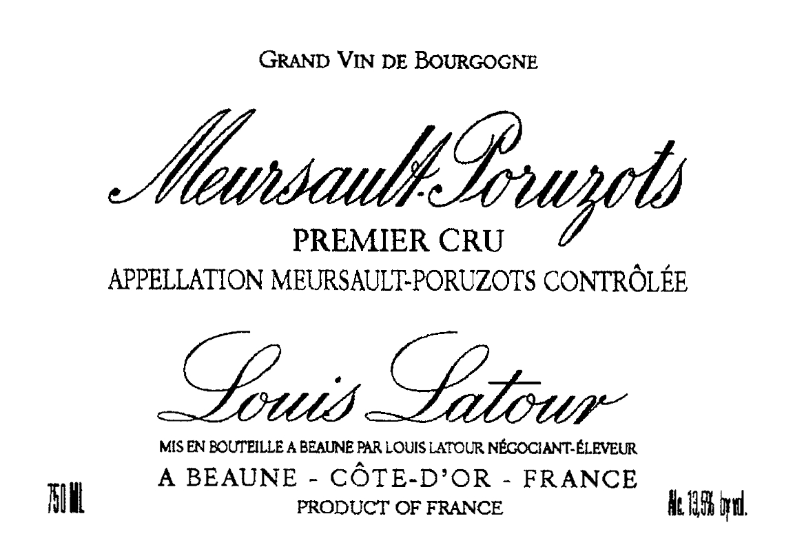 Louis Latour - Meursault Poruzots 1er Cru label