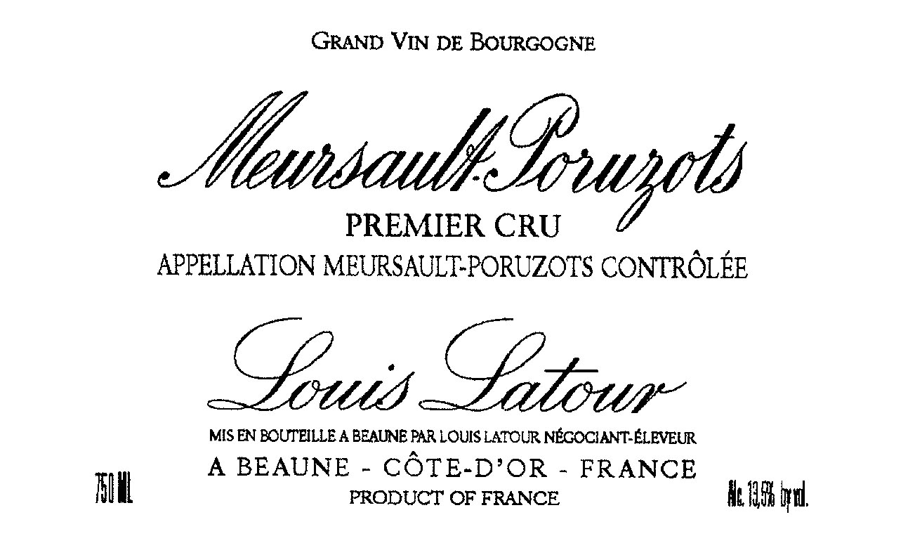 Louis Latour - Meursault Poruzots 1er Cru label
