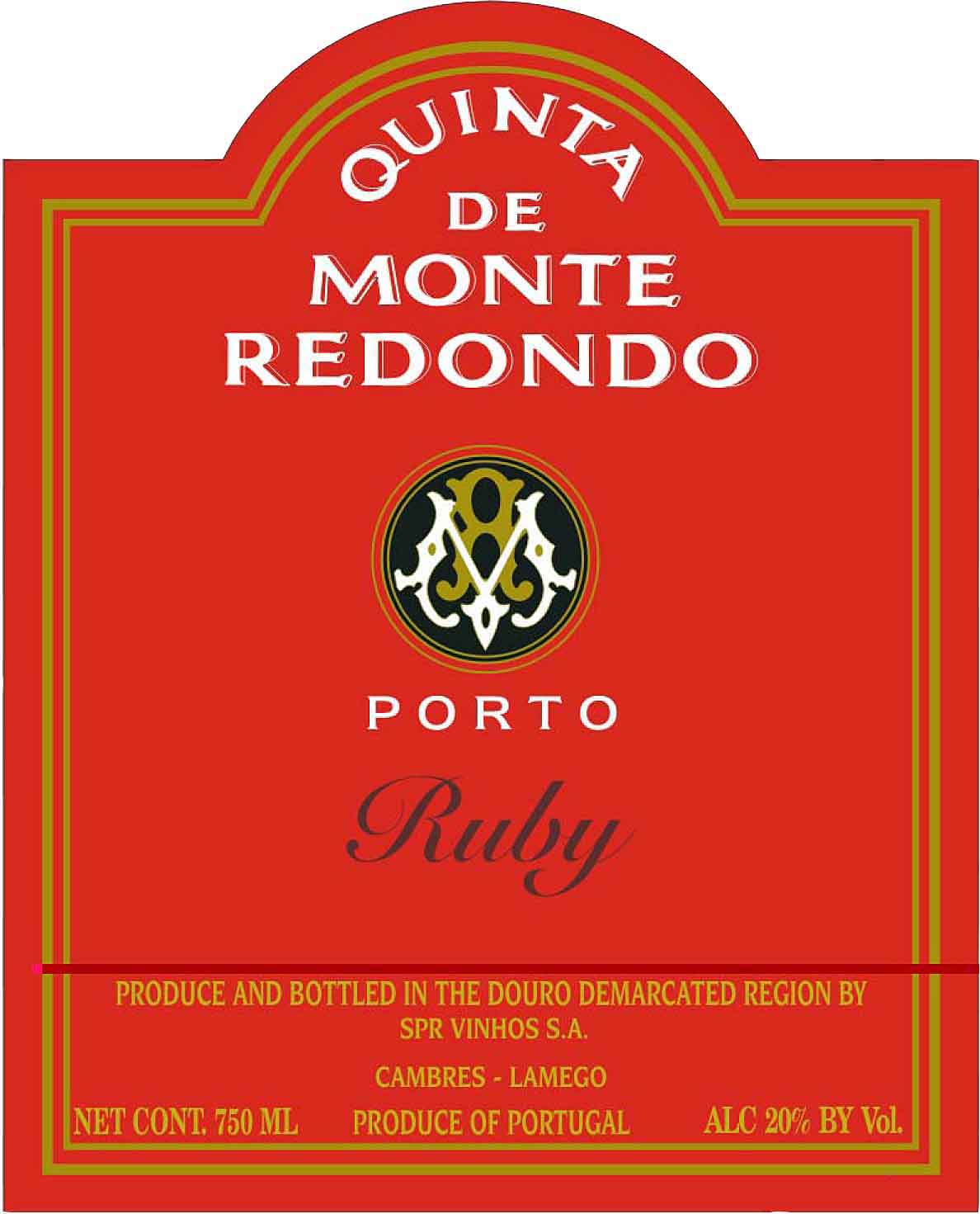 Quinta de Monte Redondo - Ruby Port label