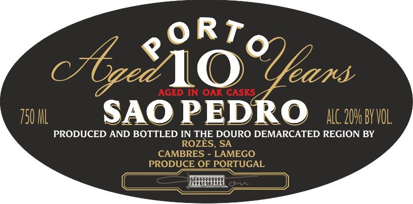 Sao Pedro - 10 Yr Old label