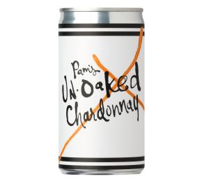 Pam's Unoaked Chardonnay Cans bottle
