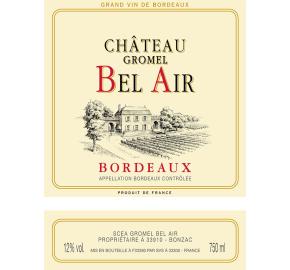 Chateau Gromel Bel Air label