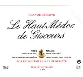 Le Haut-Medoc De Giscours label