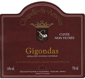 Arnoux & Fils - Gigondas Vieilles Vignes label