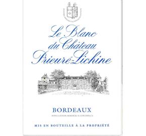 Le Blanc du Chateau Prieure Lichine label