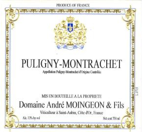 Domaine Andre Moingeon & Fils - Puligny Montrachet label